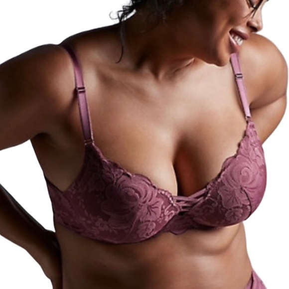 torrid Other - Torrid Women's Plus Size Mauve Lace 360º XO Push-Up Plunge Bra